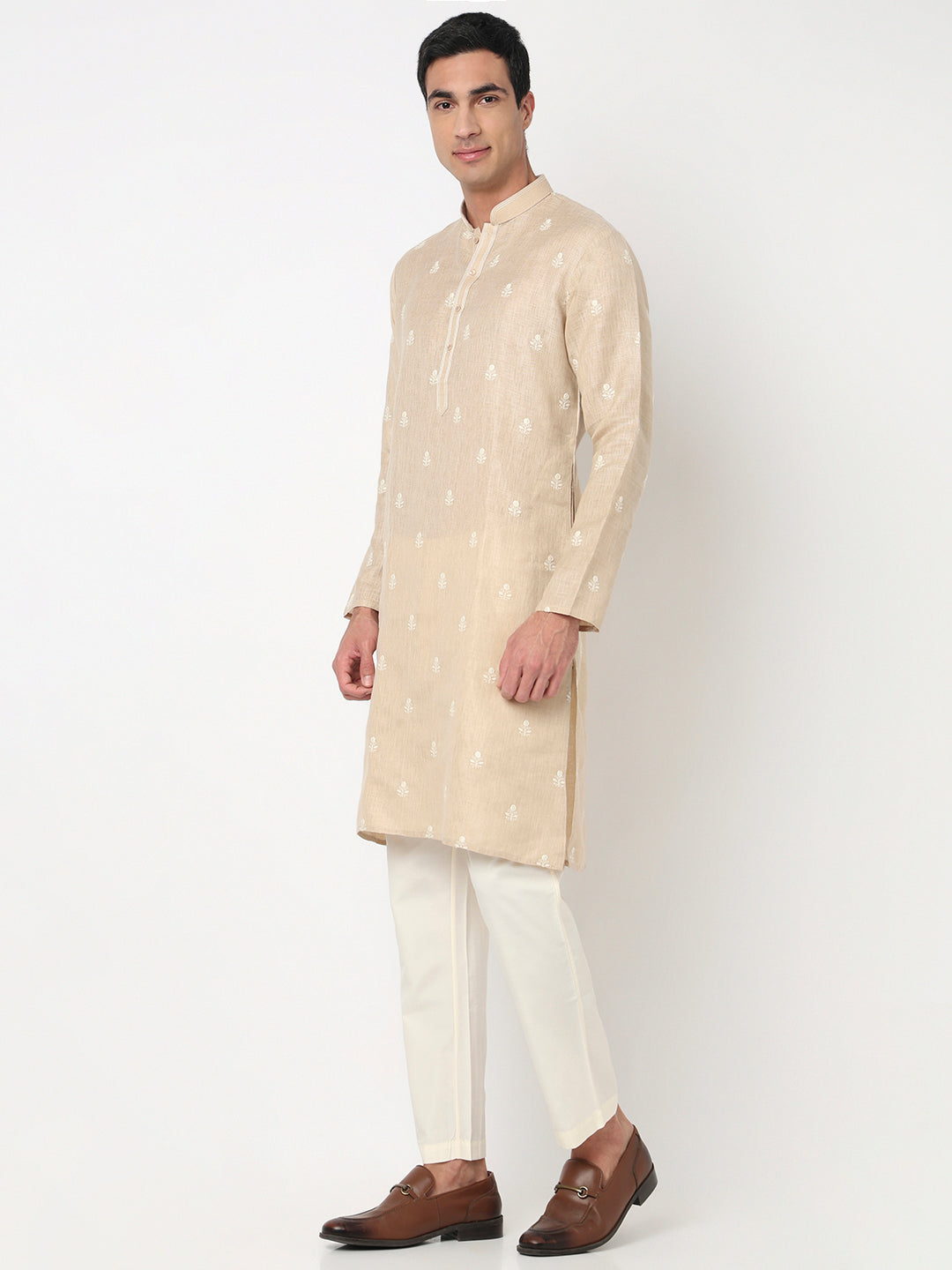 Embroidered Straight Kurta and Pant Set