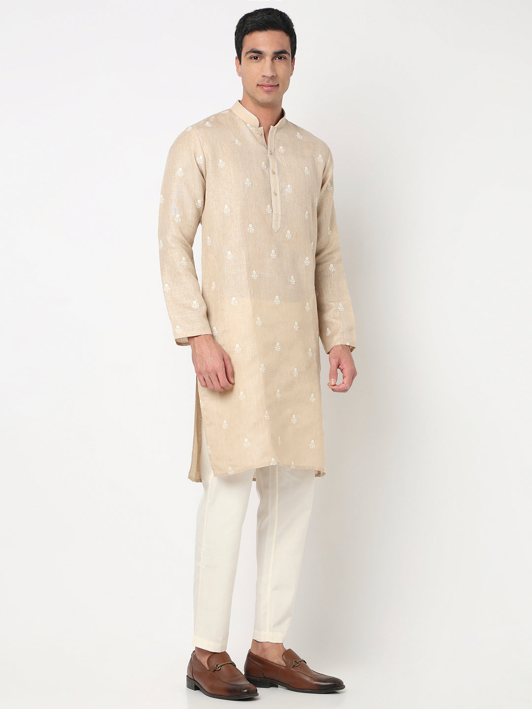Embroidered Straight Kurta and Pant Set