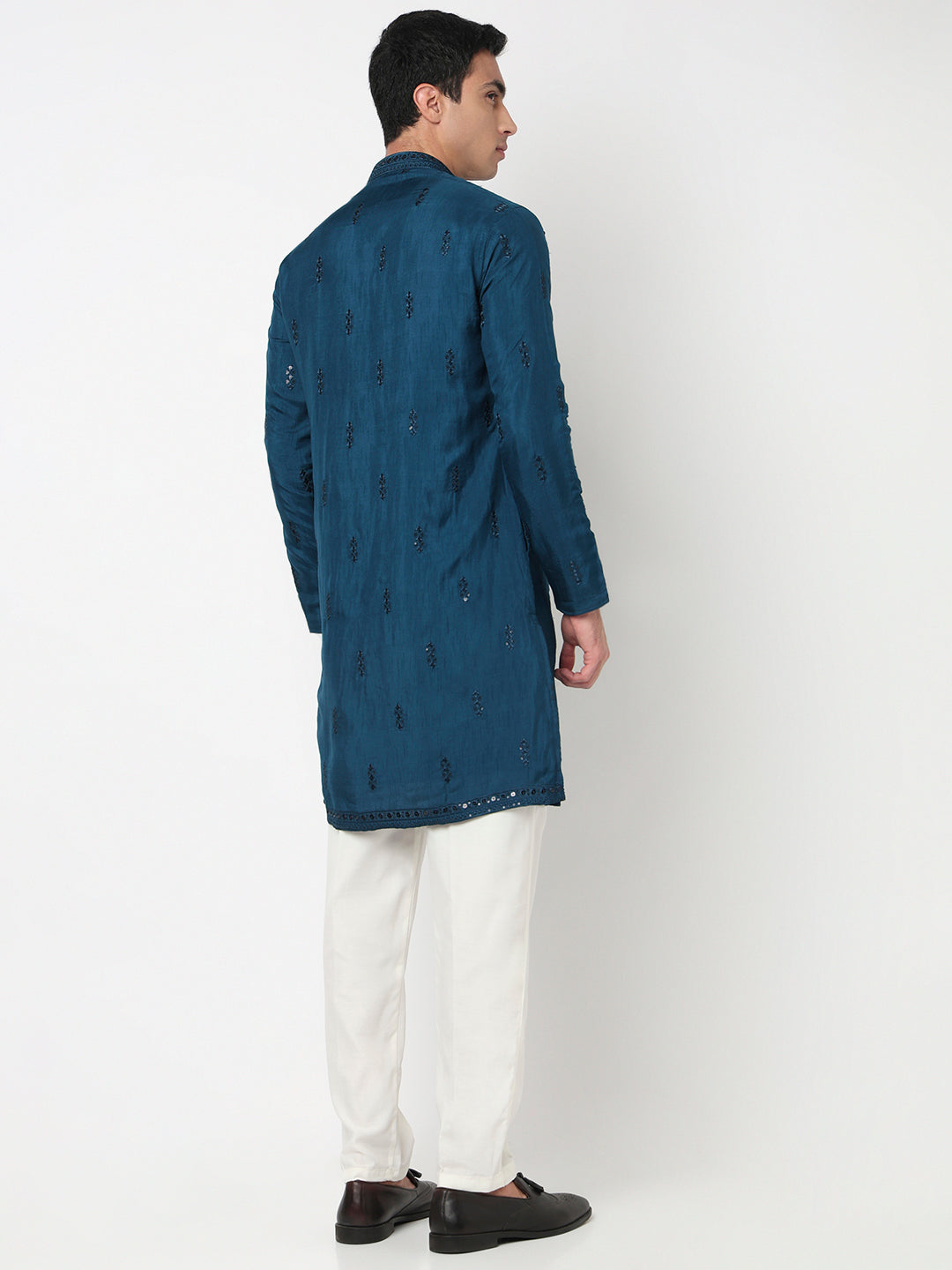 Embroidered Straight Kurta and Pant Set