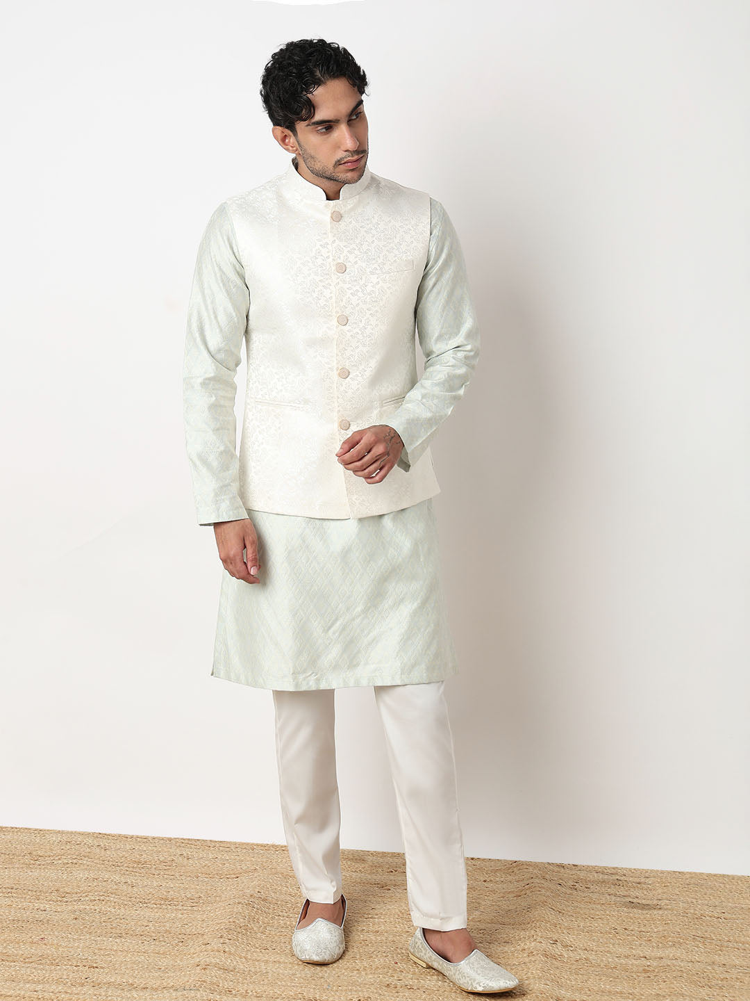 Jacquard Straight Ethnic Jacket