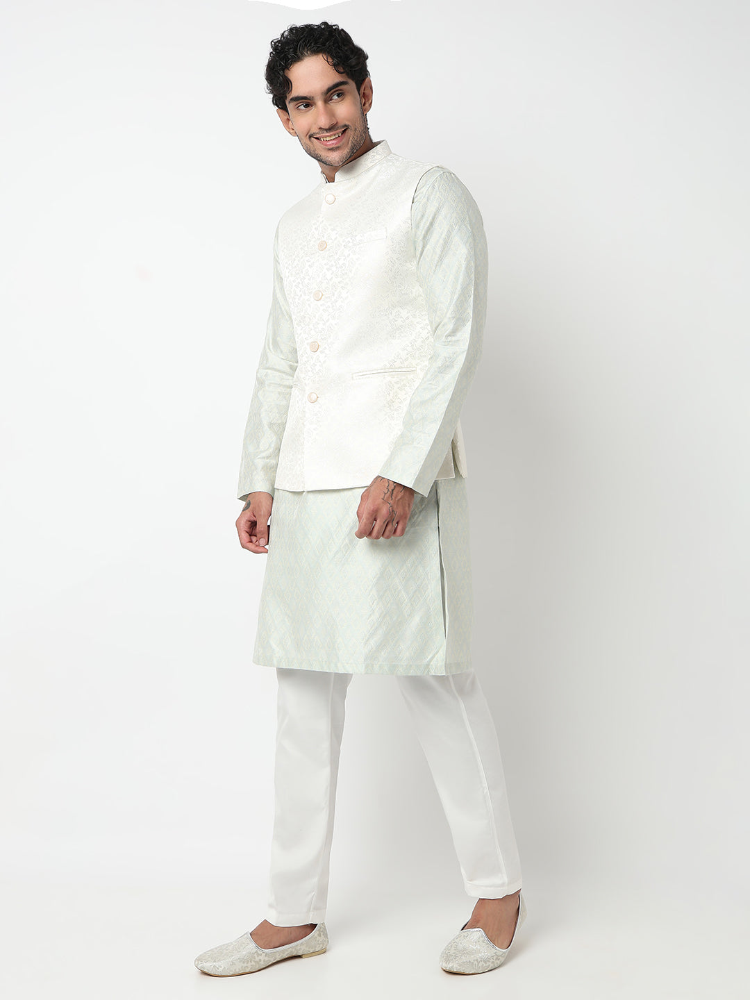 Jacquard Straight Ethnic Jacket