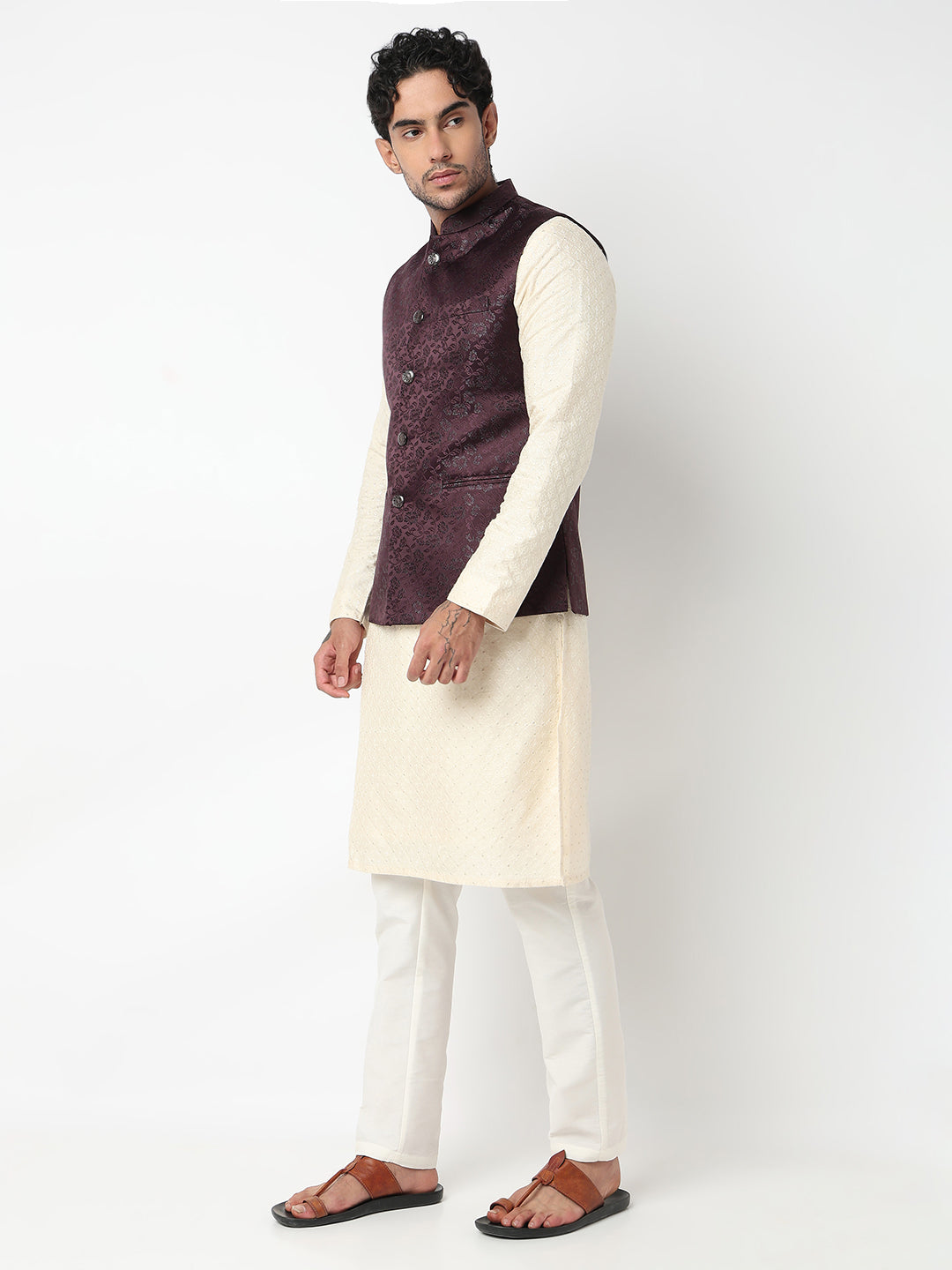 Jacquard Straight Ethnic Jacket