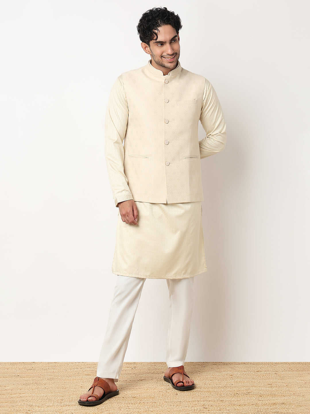 Jacquard Straight Ethnic Jacket