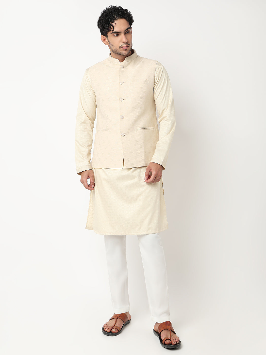 Jacquard Straight Ethnic Jacket