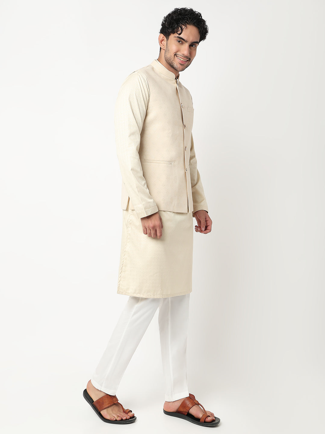 Jacquard Straight Ethnic Jacket