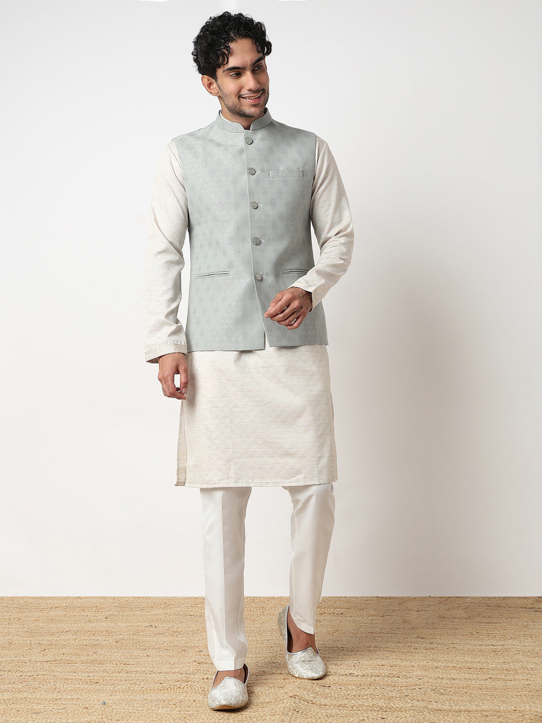 Jacquard Straight Ethnic Jacket