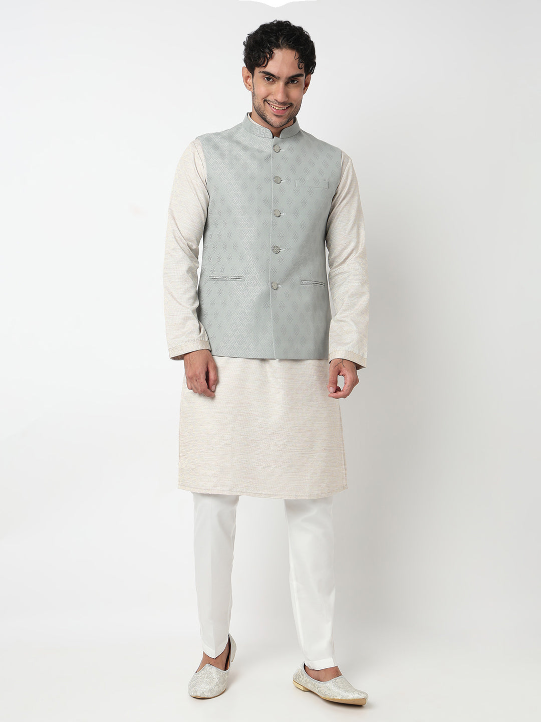 Jacquard Straight Ethnic Jacket