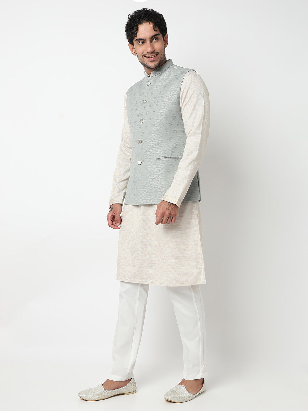 Jacquard Straight Ethnic Jacket