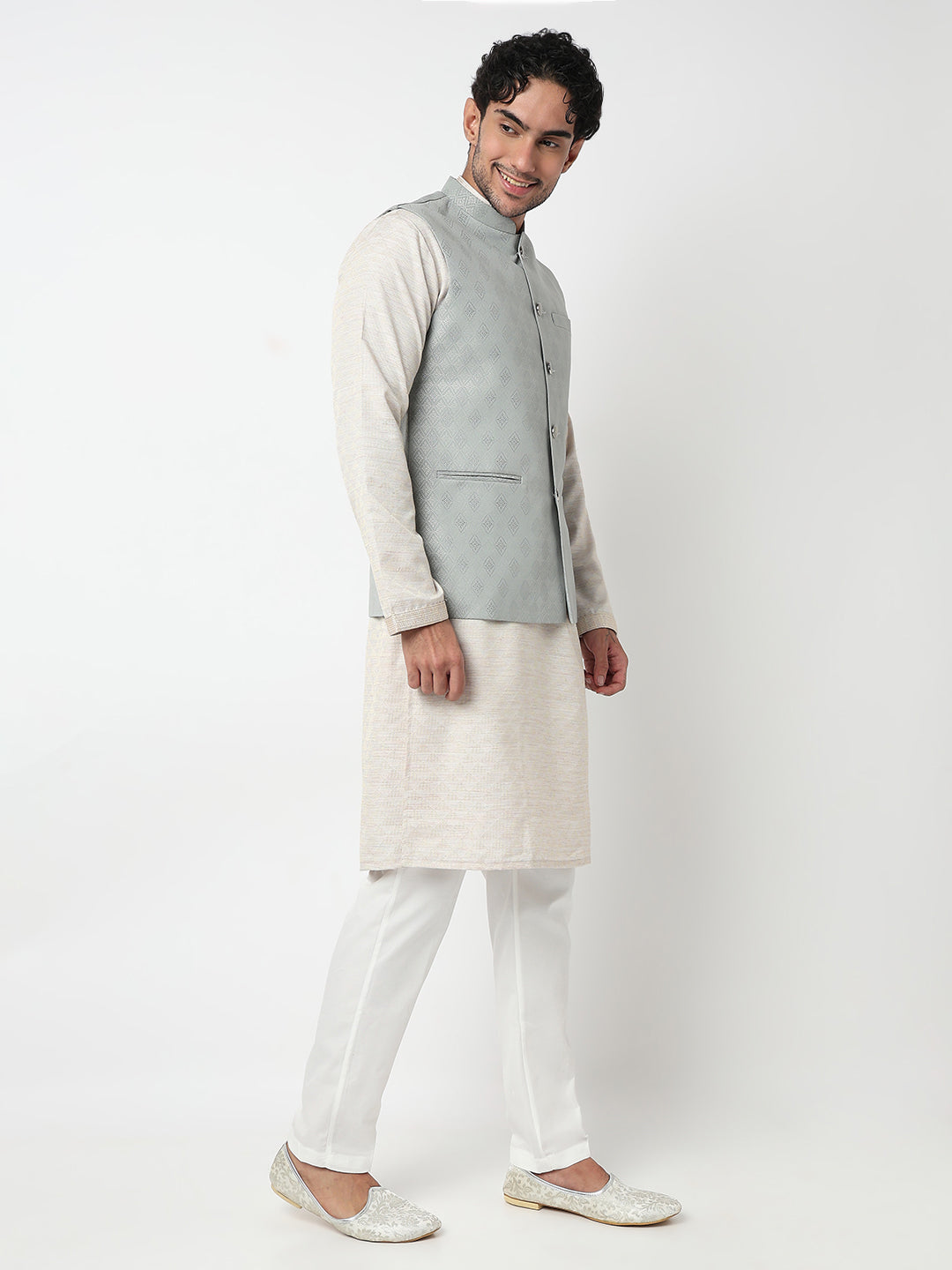 Jacquard Straight Ethnic Jacket