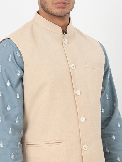 Woven Solid Straight Jacket