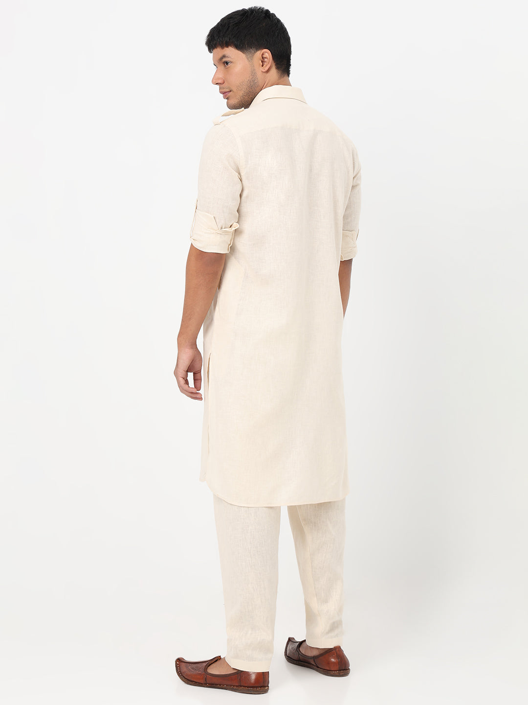 Solid Straight Pathani Set