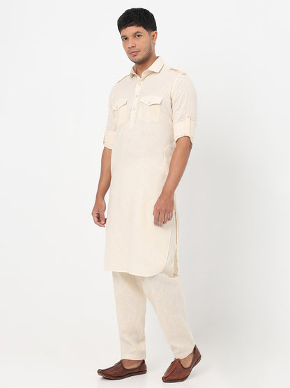 Solid Straight Pathani Set