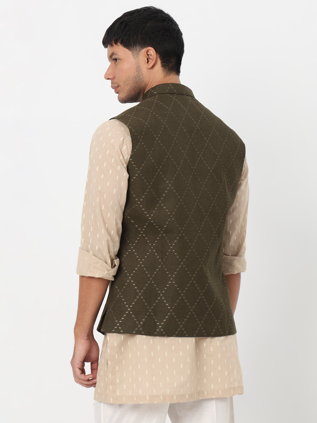 Woven Embroidered Straight Jacket