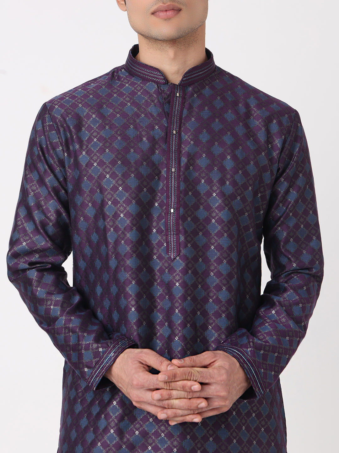 Jaquard Straight Kurta and Pjyama Set