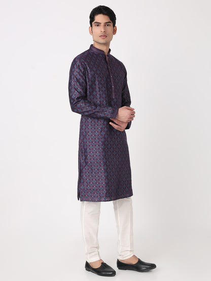 Jaquard Straight Kurta and Pjyama Set