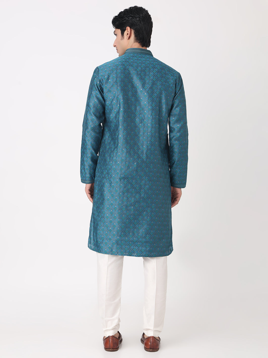 Jaquard Straight Kurta and Pjyama Set