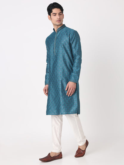 Jaquard Straight Kurta and Pjyama Set
