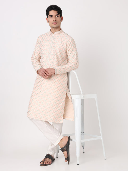 Jaquard Straight Kurta and Pjyama Set