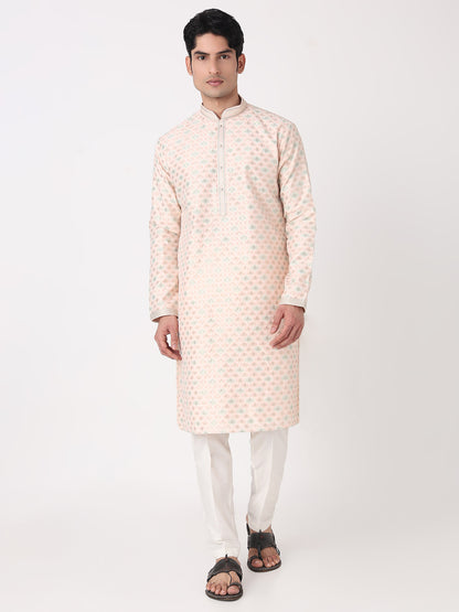 Jaquard Straight Kurta and Pjyama Set