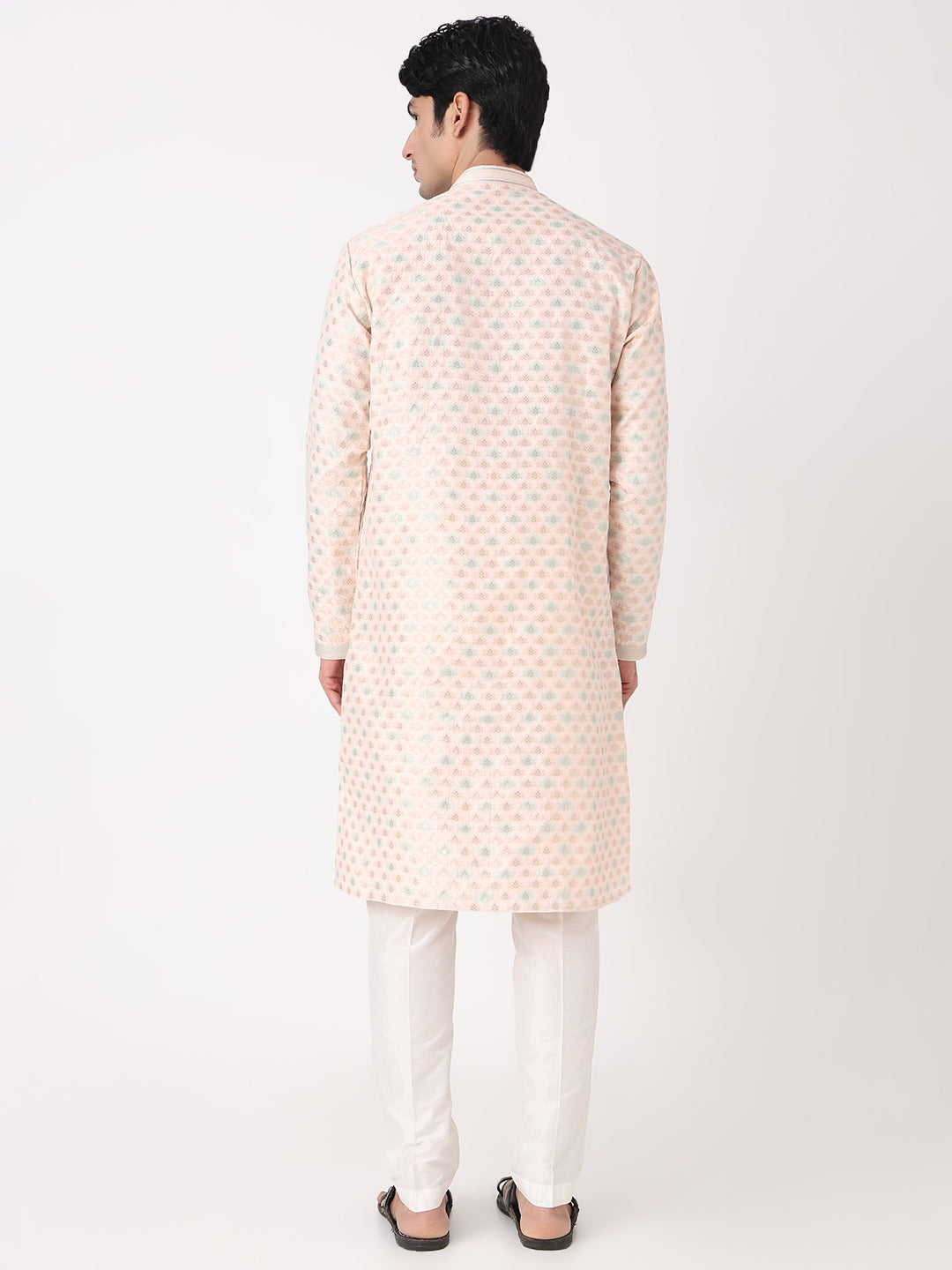 Jaquard Straight Kurta and Pjyama Set