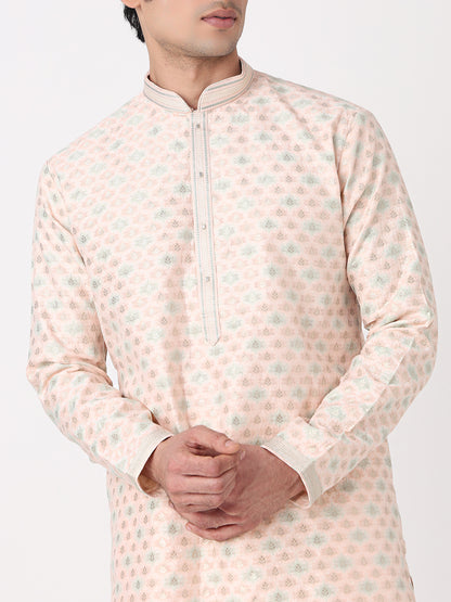 Jaquard Straight Kurta and Pjyama Set