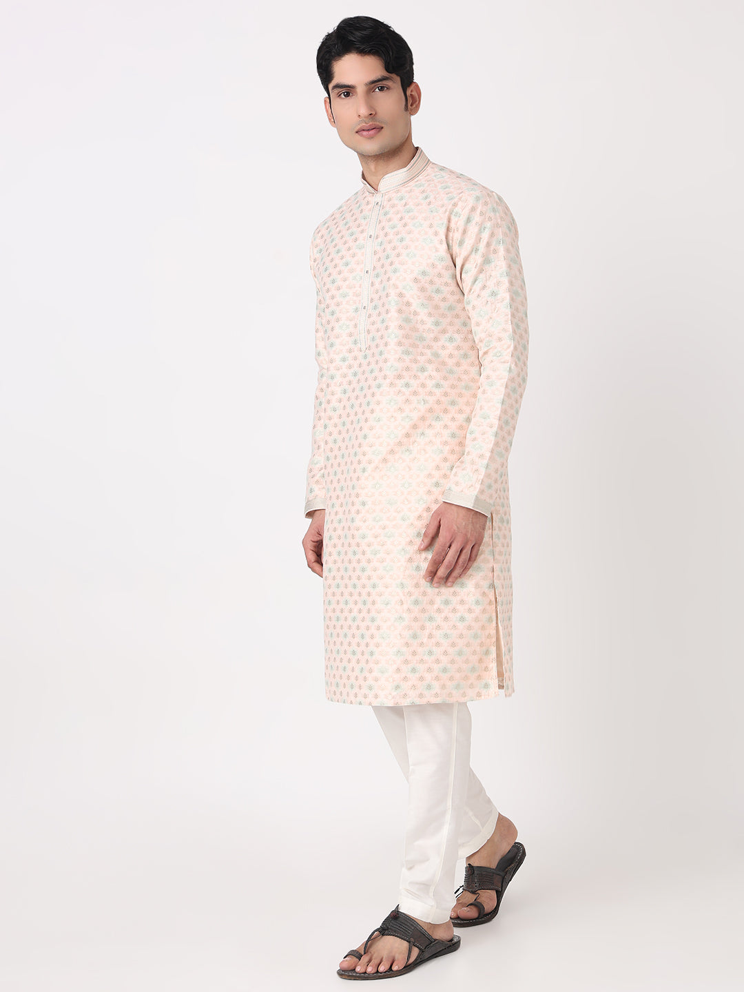 Jaquard Straight Kurta and Pjyama Set
