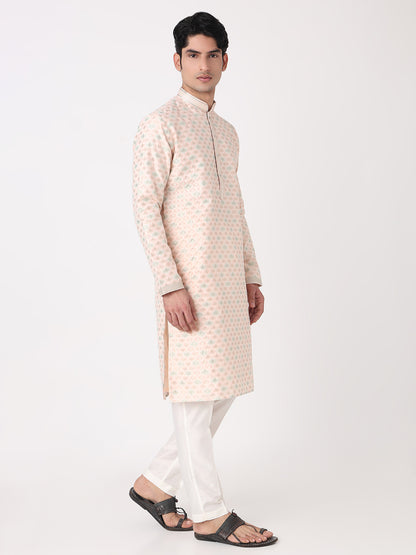 Jaquard Straight Kurta and Pjyama Set