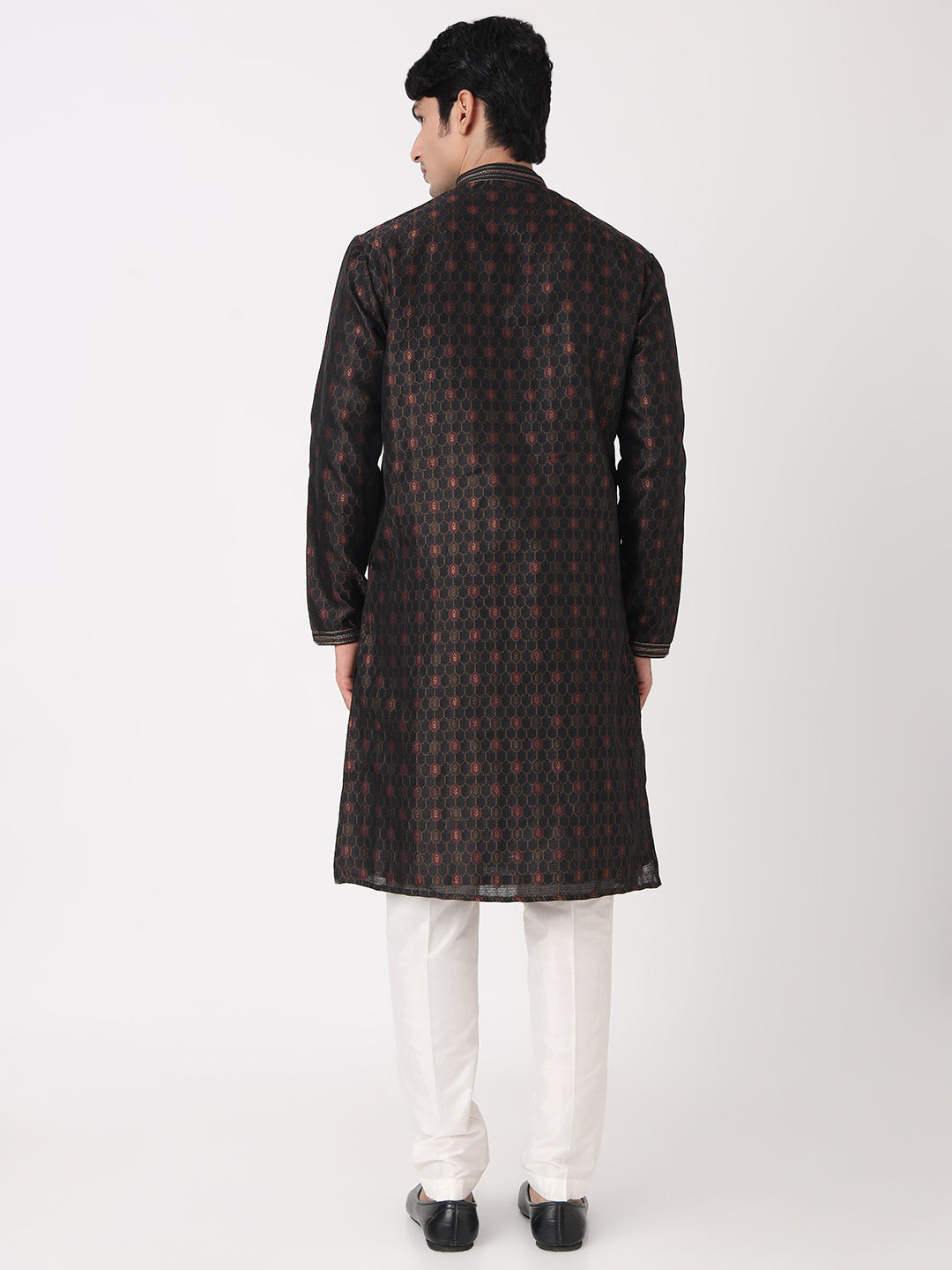 Jaquard Straight Kurta and Pjyama Set