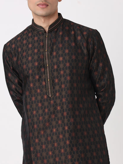 Jaquard Straight Kurta and Pjyama Set