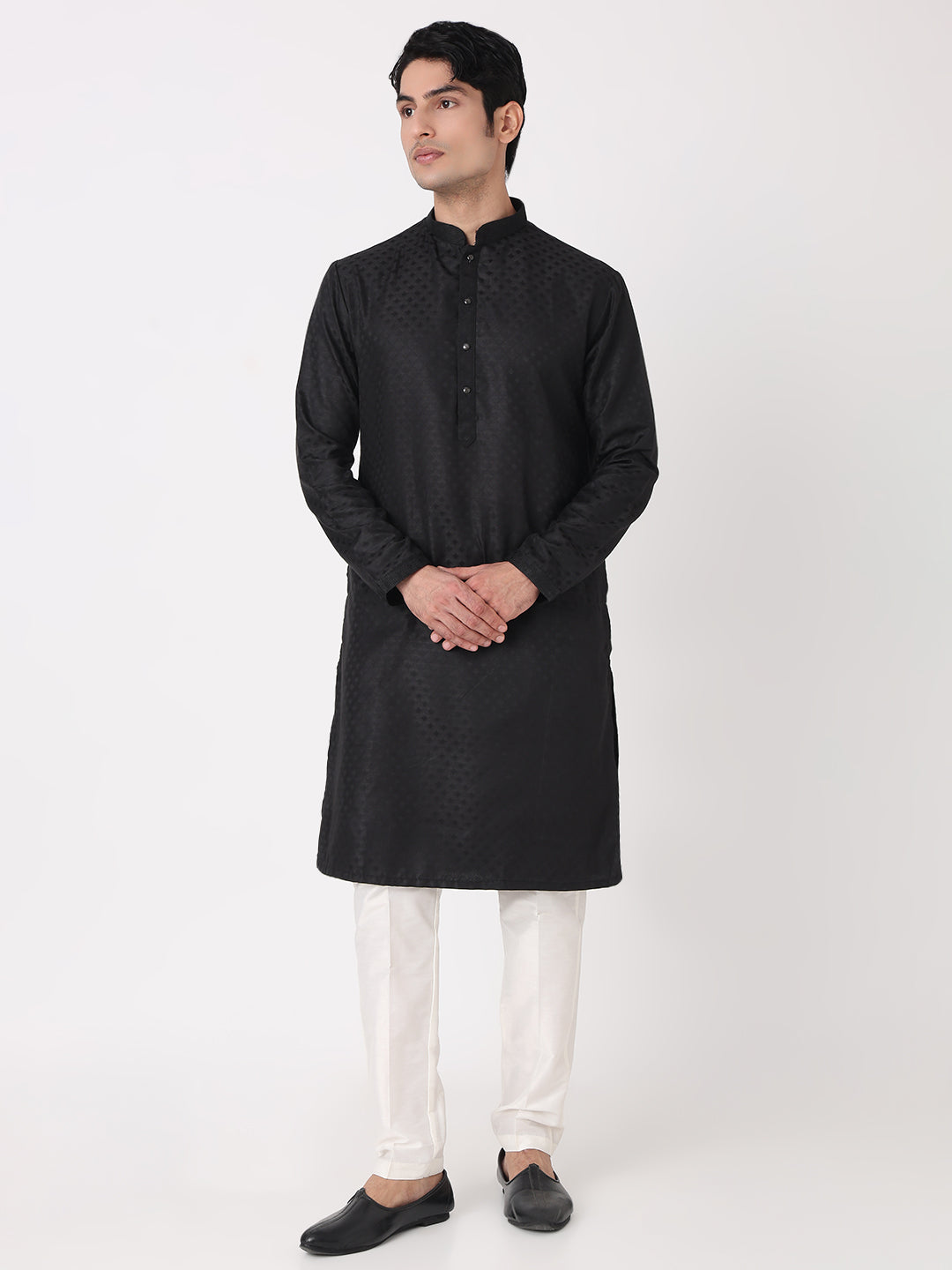 Dobby Straight Kurta and Pjyama Set