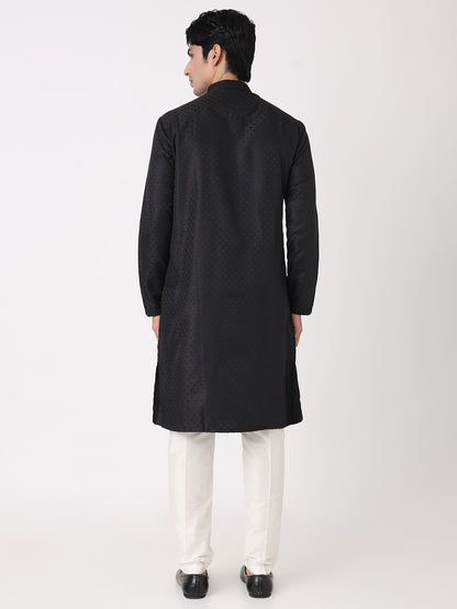 Dobby Straight Kurta and Pjyama Set