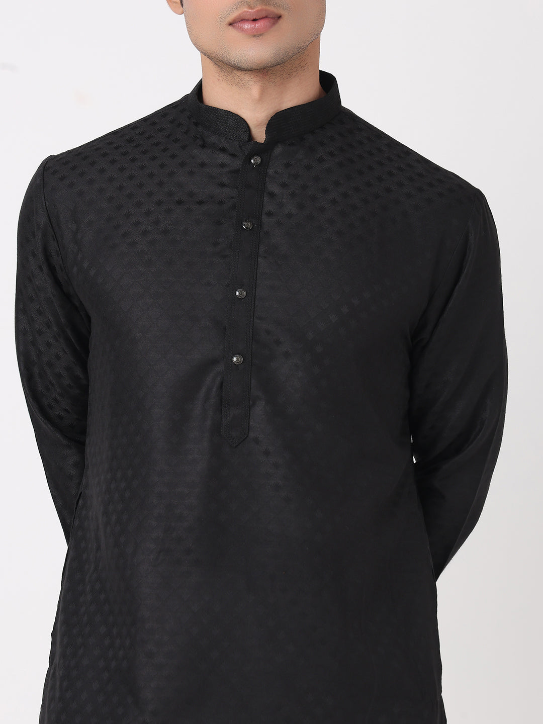 Dobby Straight Kurta and Pjyama Set