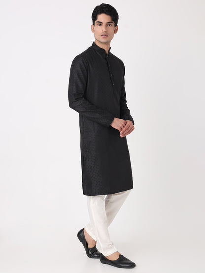 Dobby Straight Kurta and Pjyama Set