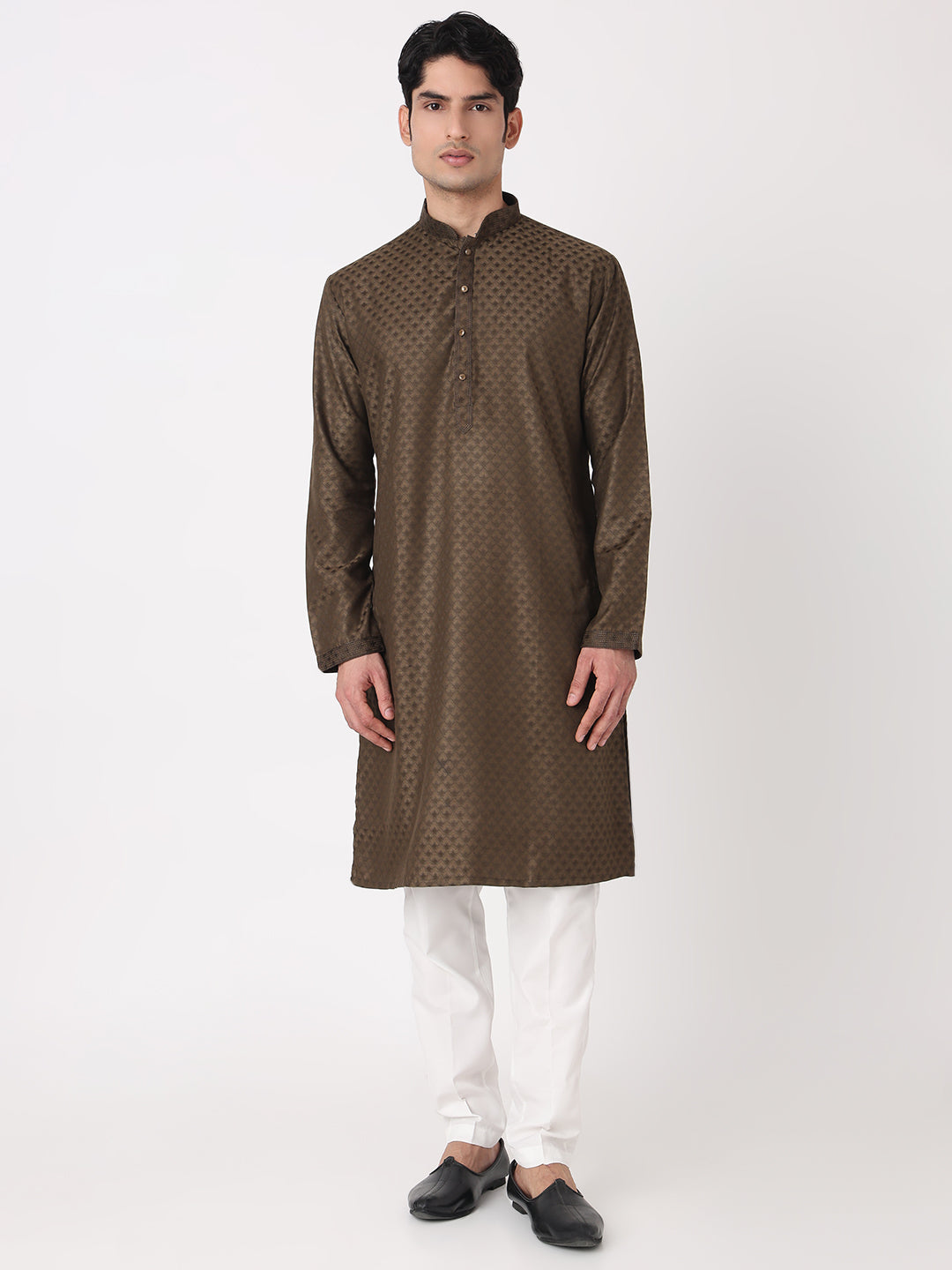 Dobby Straight Kurta and Pjyama Set
