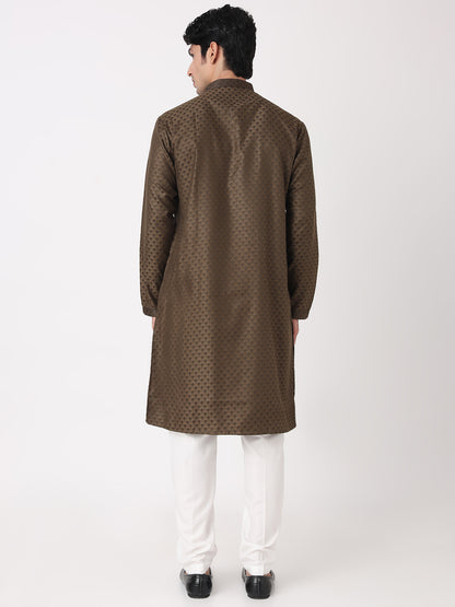 Dobby Straight Kurta and Pjyama Set