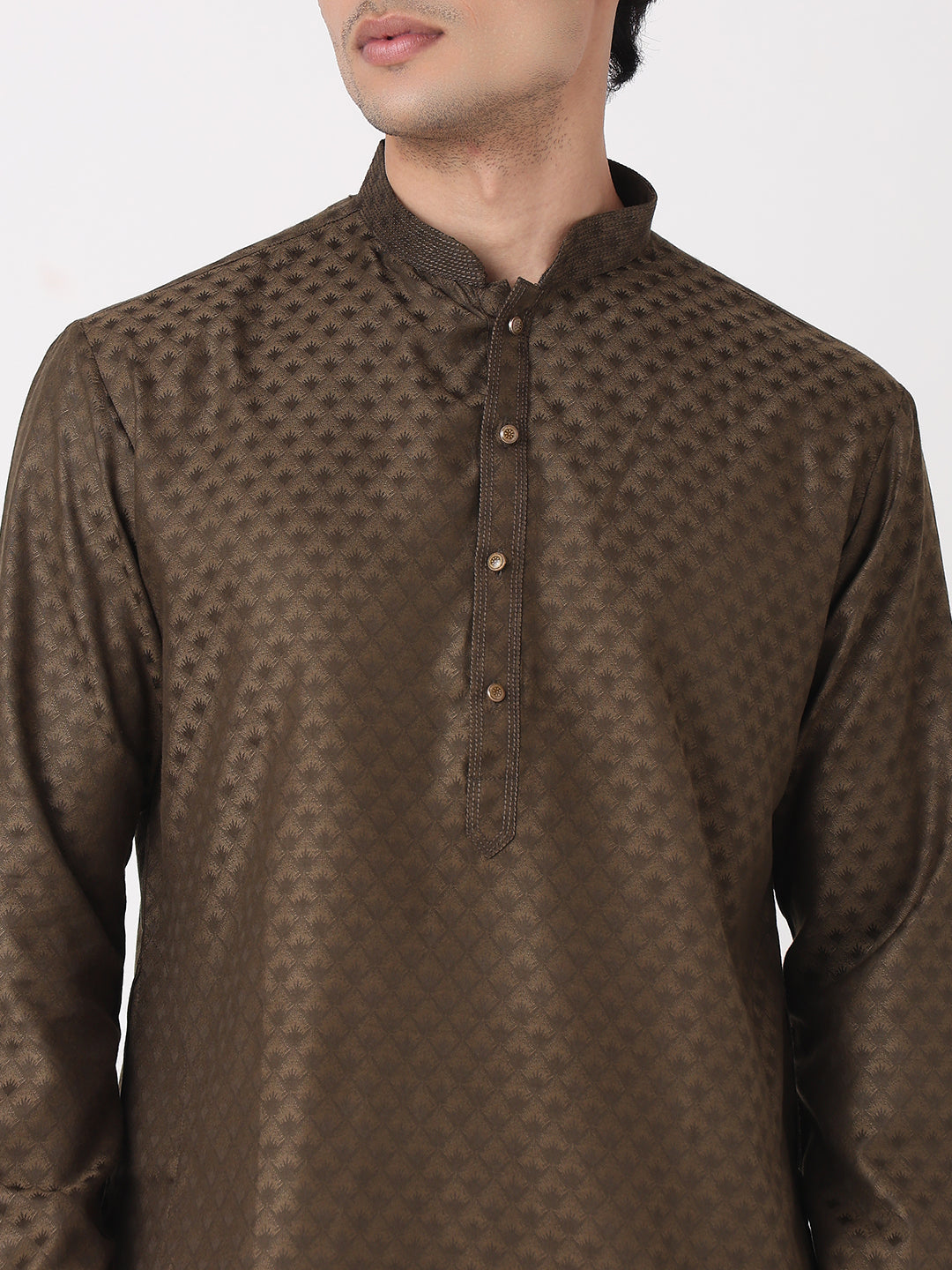 Dobby Straight Kurta and Pjyama Set