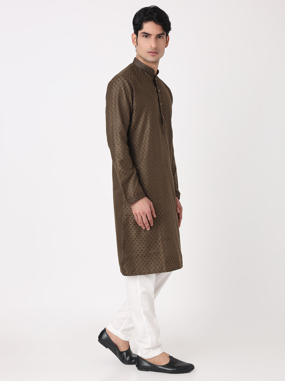 Dobby Straight Kurta and Pjyama Set