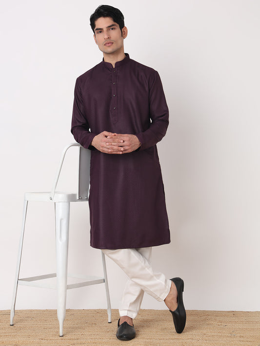 Dobby Straight Kurta and Pjyama Set