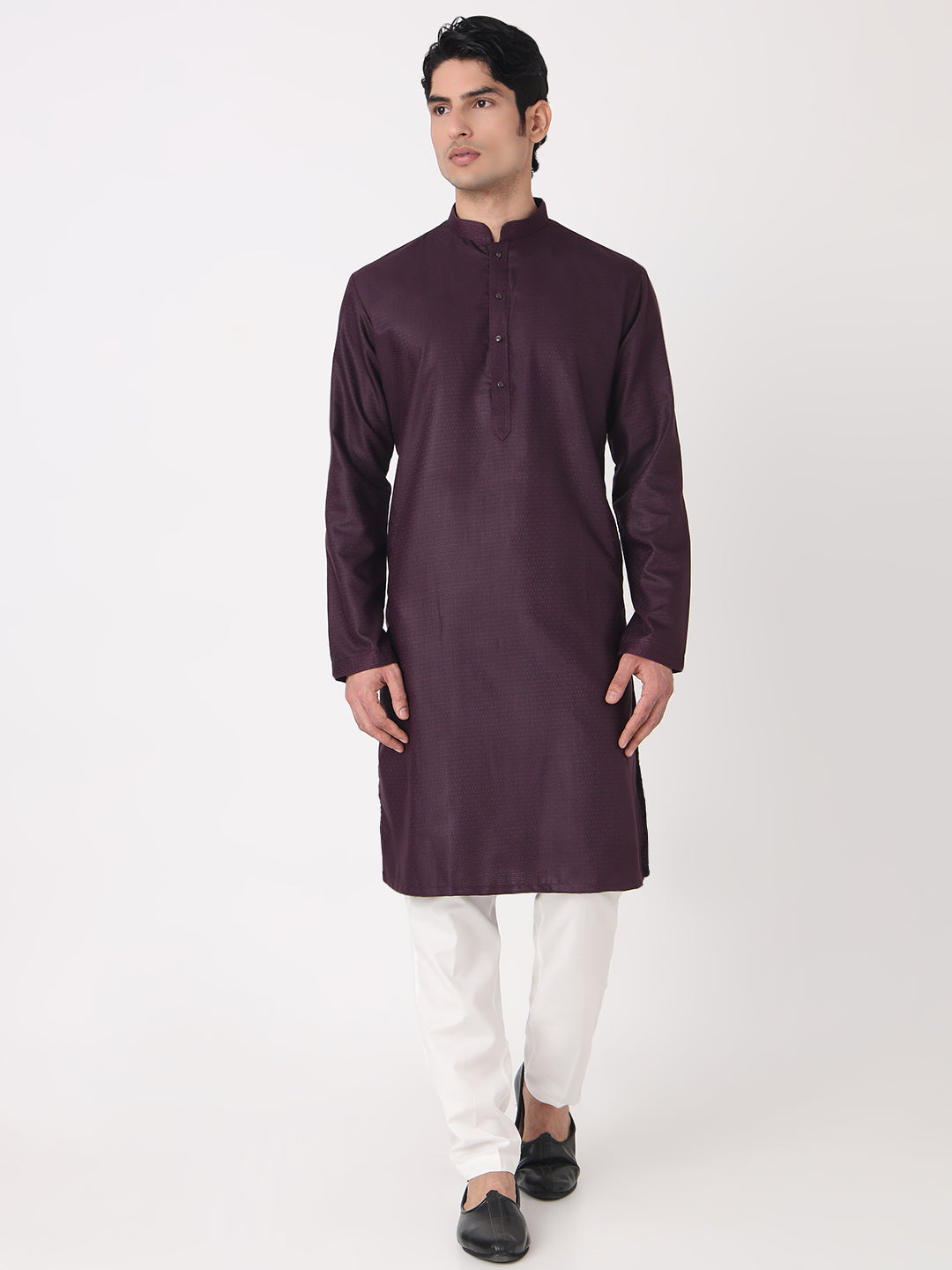 Dobby Straight Kurta and Pjyama Set