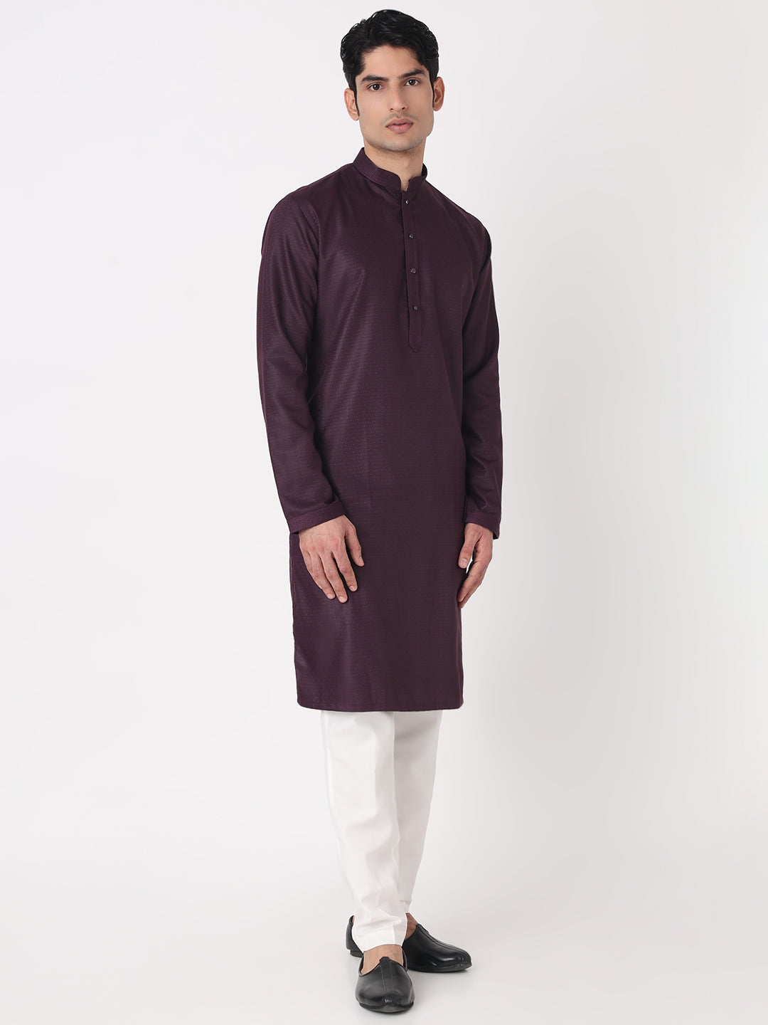 Dobby Straight Kurta and Pjyama Set