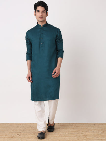 Dobby Straight Kurta and Pjyama Set