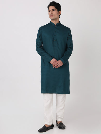 Dobby Straight Kurta and Pjyama Set