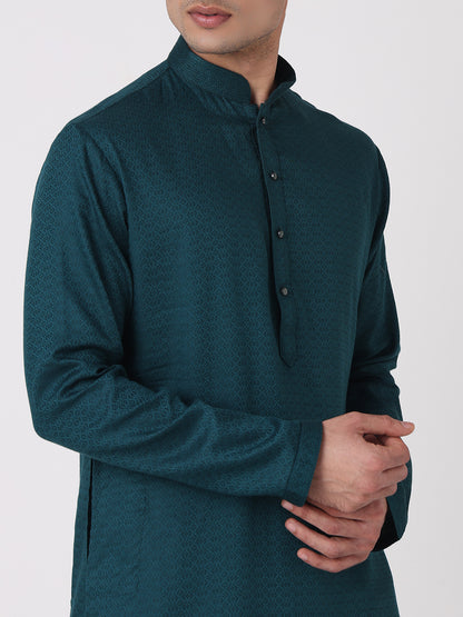 Dobby Straight Kurta and Pjyama Set