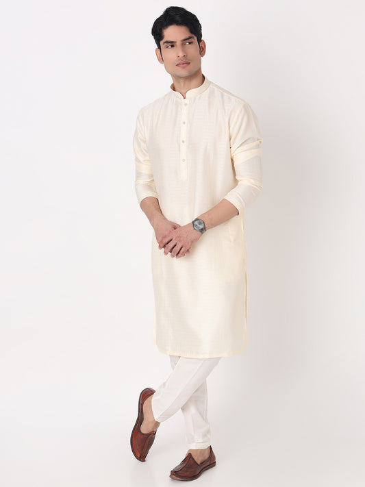 Dobby Straight Kurta and Pjyama Set