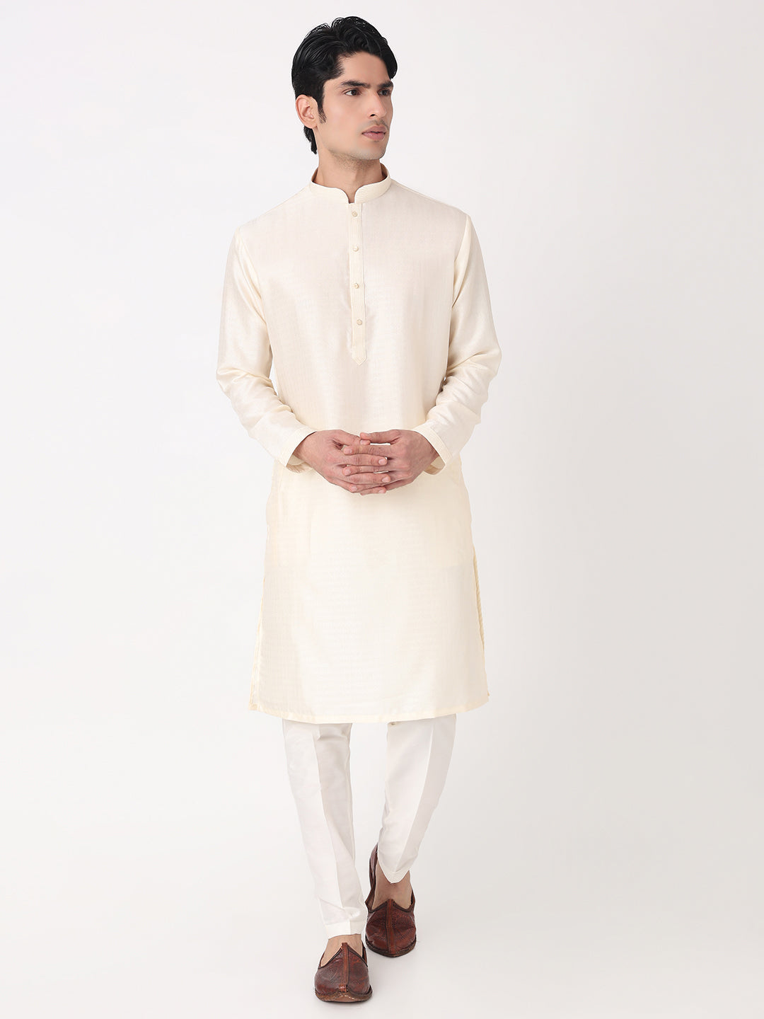 Dobby Straight Kurta and Pjyama Set