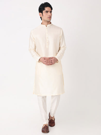 Dobby Straight Kurta and Pjyama Set