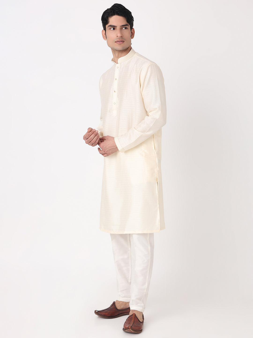 Dobby Straight Kurta and Pjyama Set