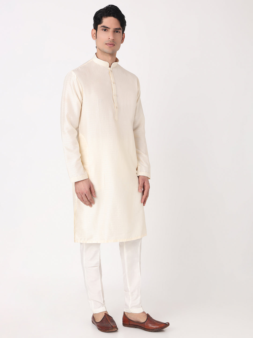 Dobby Straight Kurta and Pjyama Set