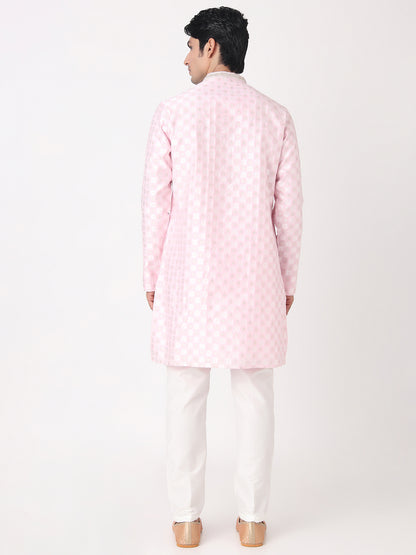 Jacquard Straight Kurta and Pjyama Set