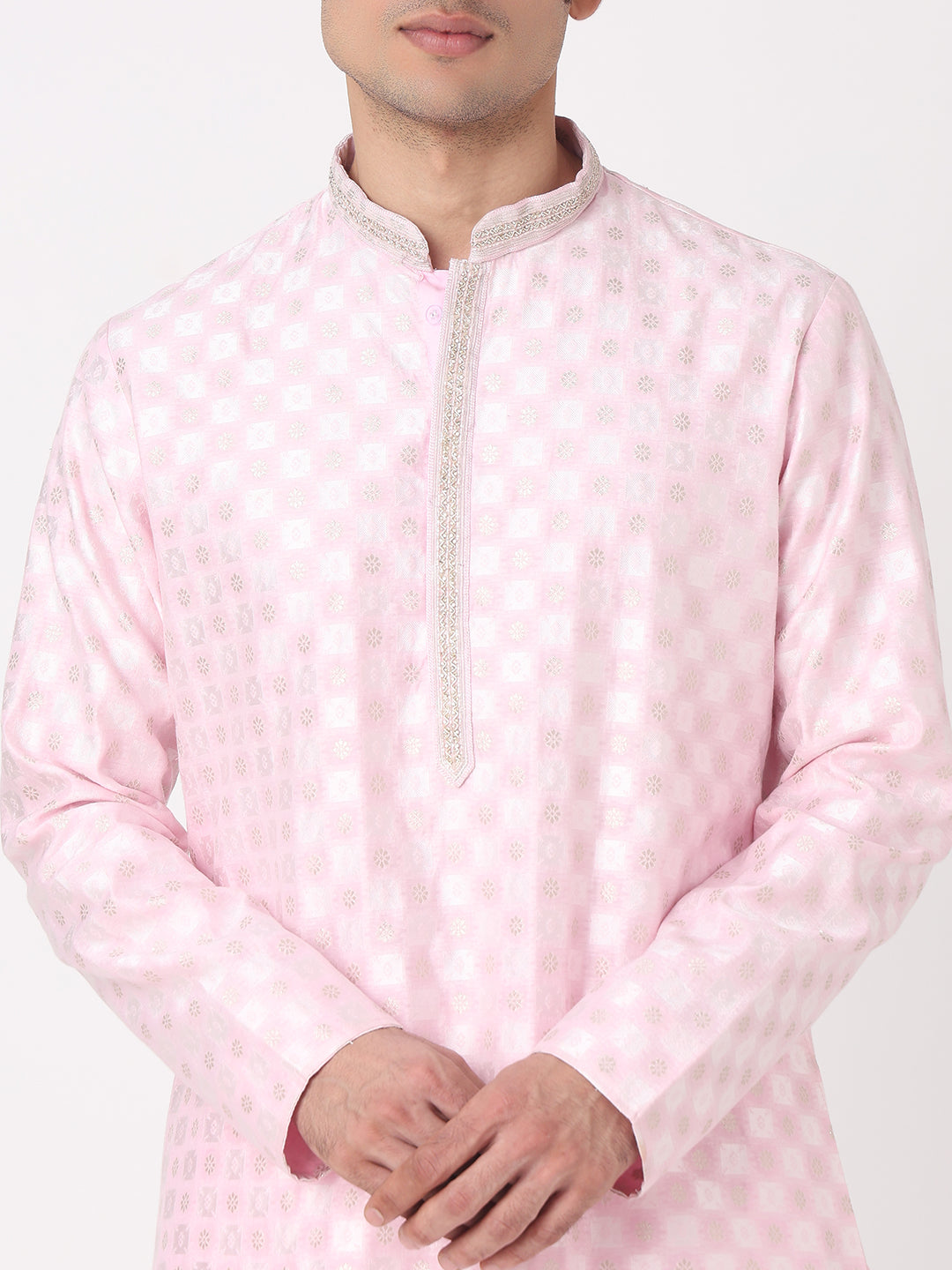 Jacquard Straight Kurta and Pjyama Set